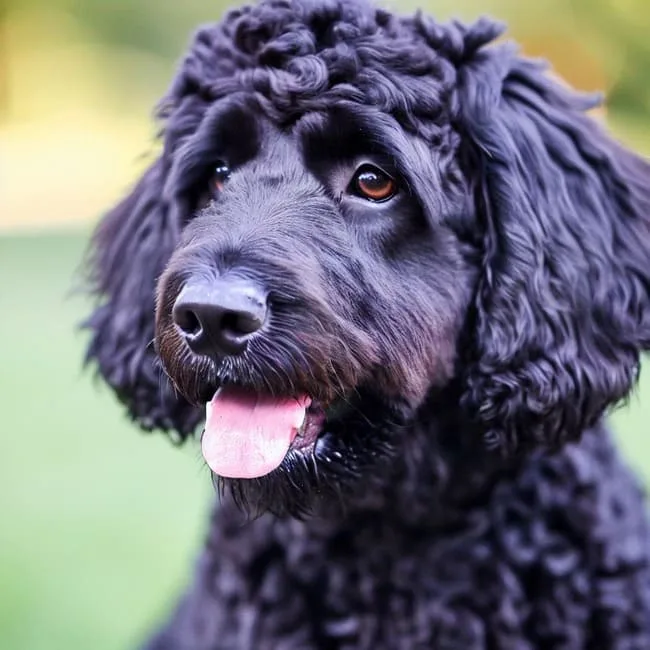 Black golden Retriever Poodle mix