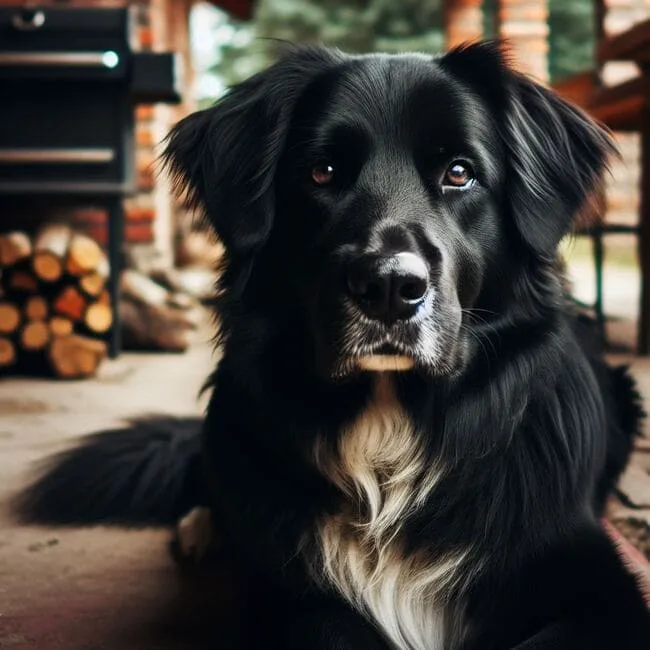 Black Golden Retriever Great Pyrenees mix